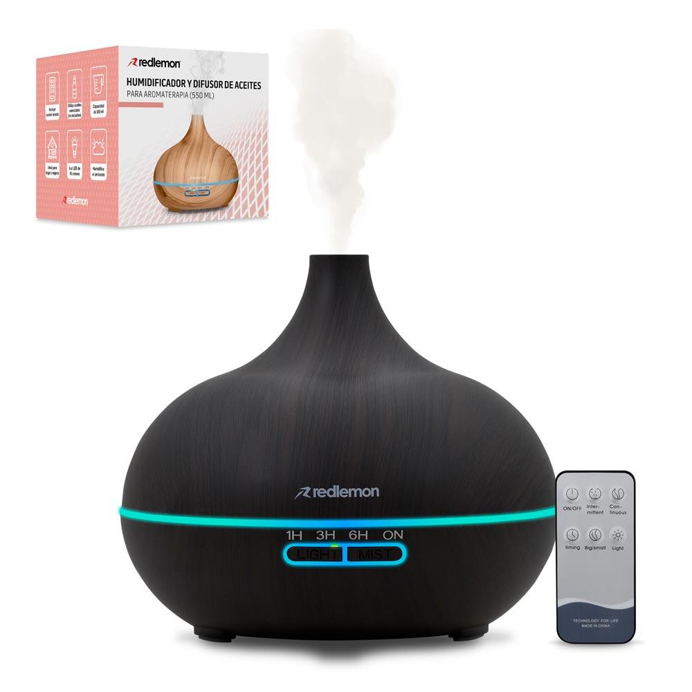 Difusor de Aceites Esenciales y Humidificador para Aromaterapia (550 ml) (82108-BlCa)