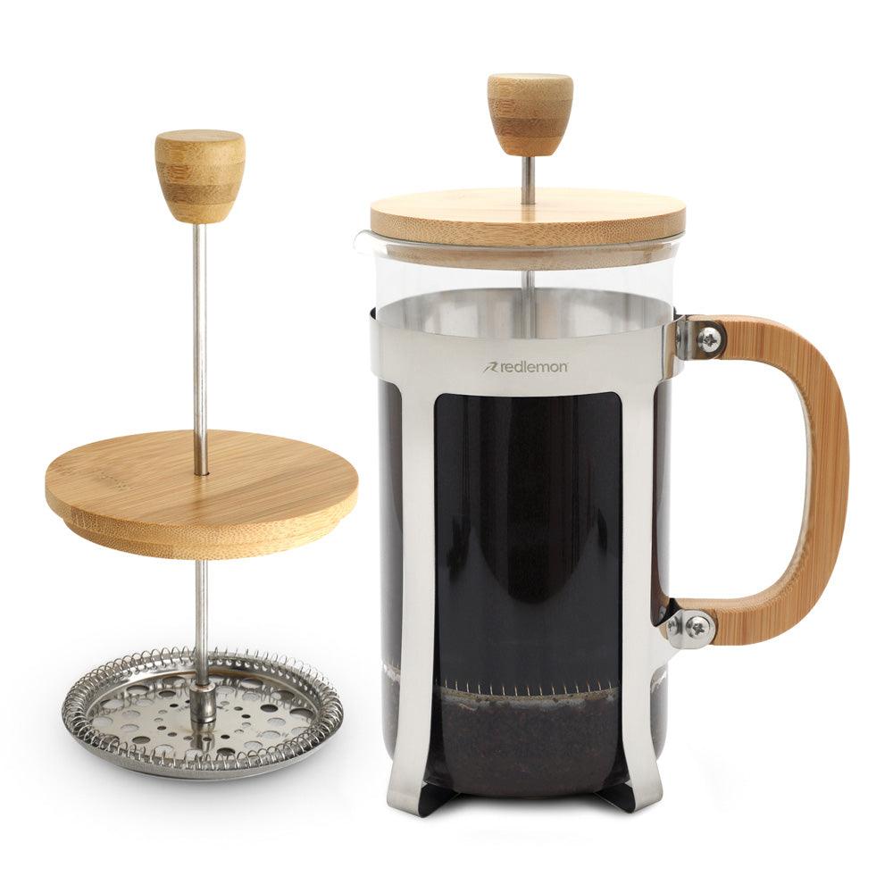 Cafetera Prensa Francesa de Bambú (1 Litro) para Café