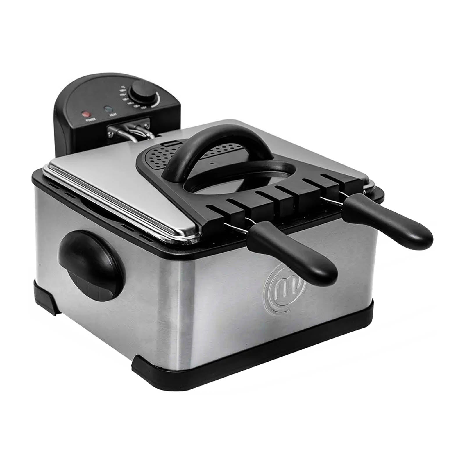FREIDORA DE ACEITE MASTERCHEF DUAL-BASKET 4 LITROS ACERO MK-DF-4SS